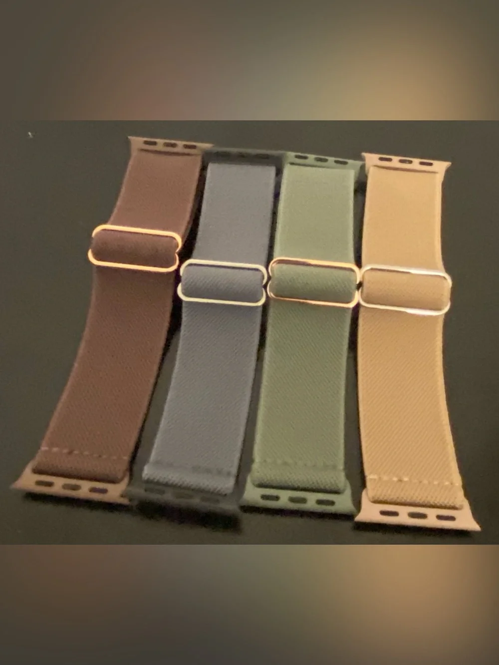 Apple Watch Nylon Loop Watch Band Straps - Brown, Gray, Green, Tan 38/40/42/45mm